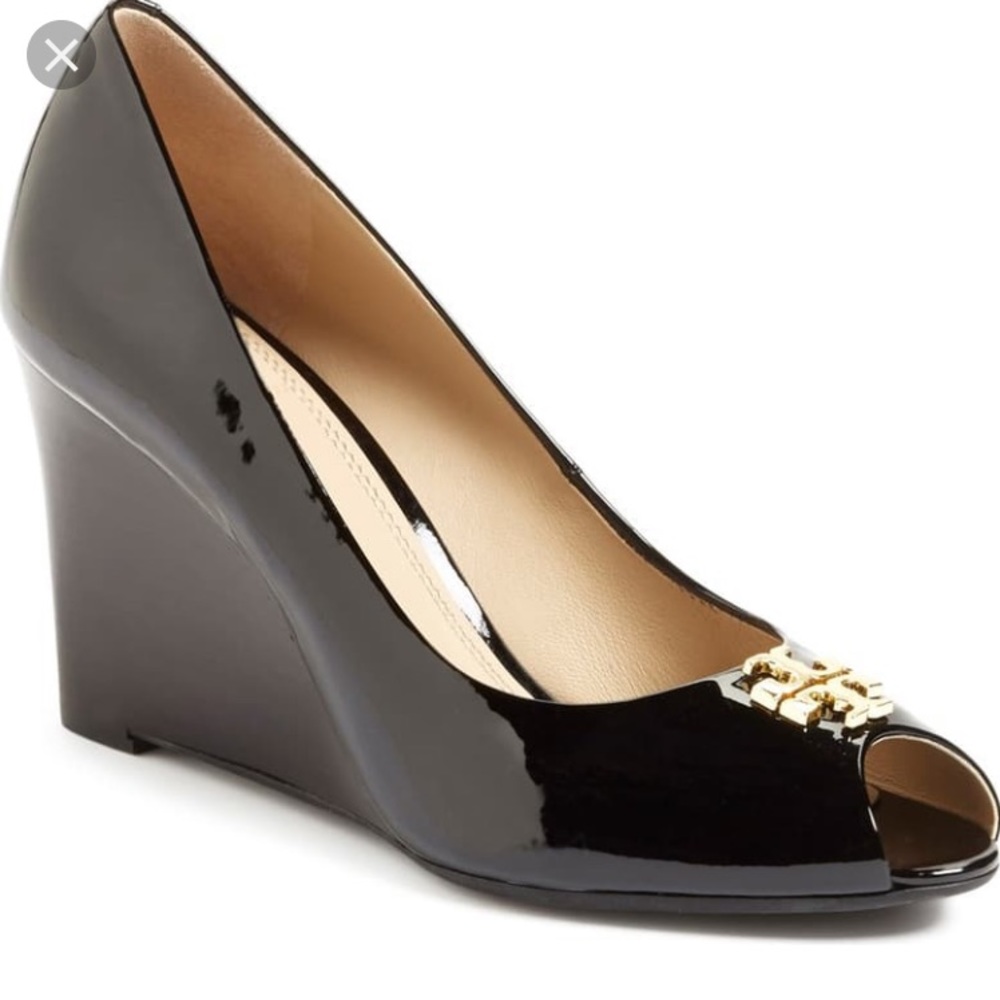 Brand new  Tory Burch Jade peep toe wedge